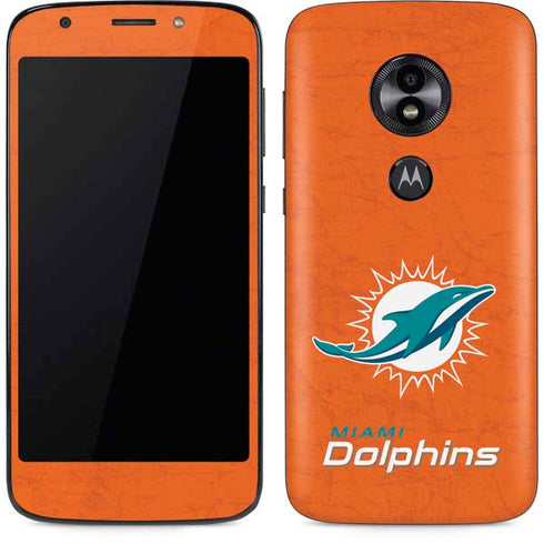 NFL Miami Dolphins Distressed- Orange Moto E5 Play Skin